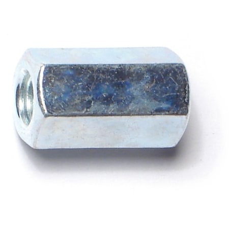 Midwest Fastener Coupling Nut, M6-1.00, Steel, Zinc Plated, 20 mm Lg, 15 PK 78523